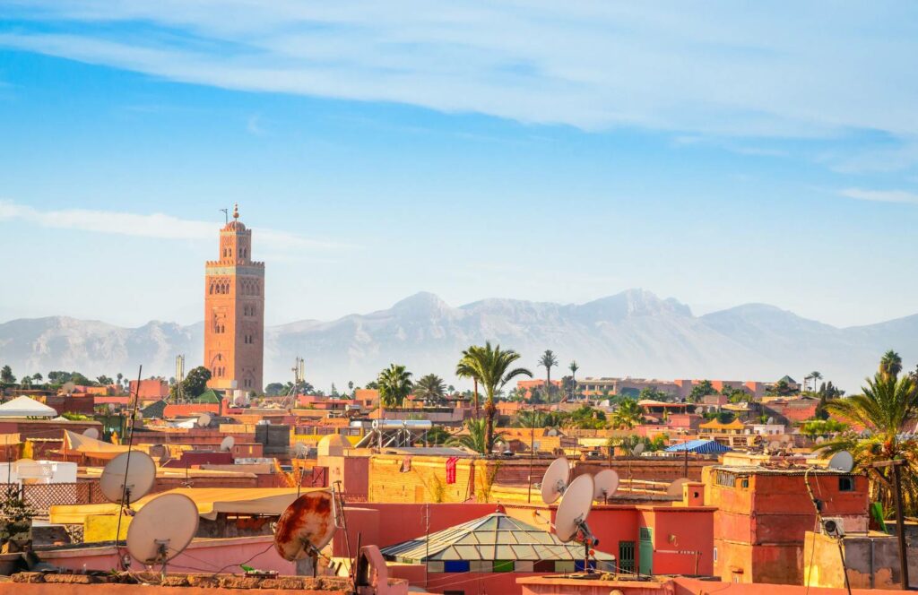 A view of Marrakesh Old Town - fun things to do with friends in marrakech