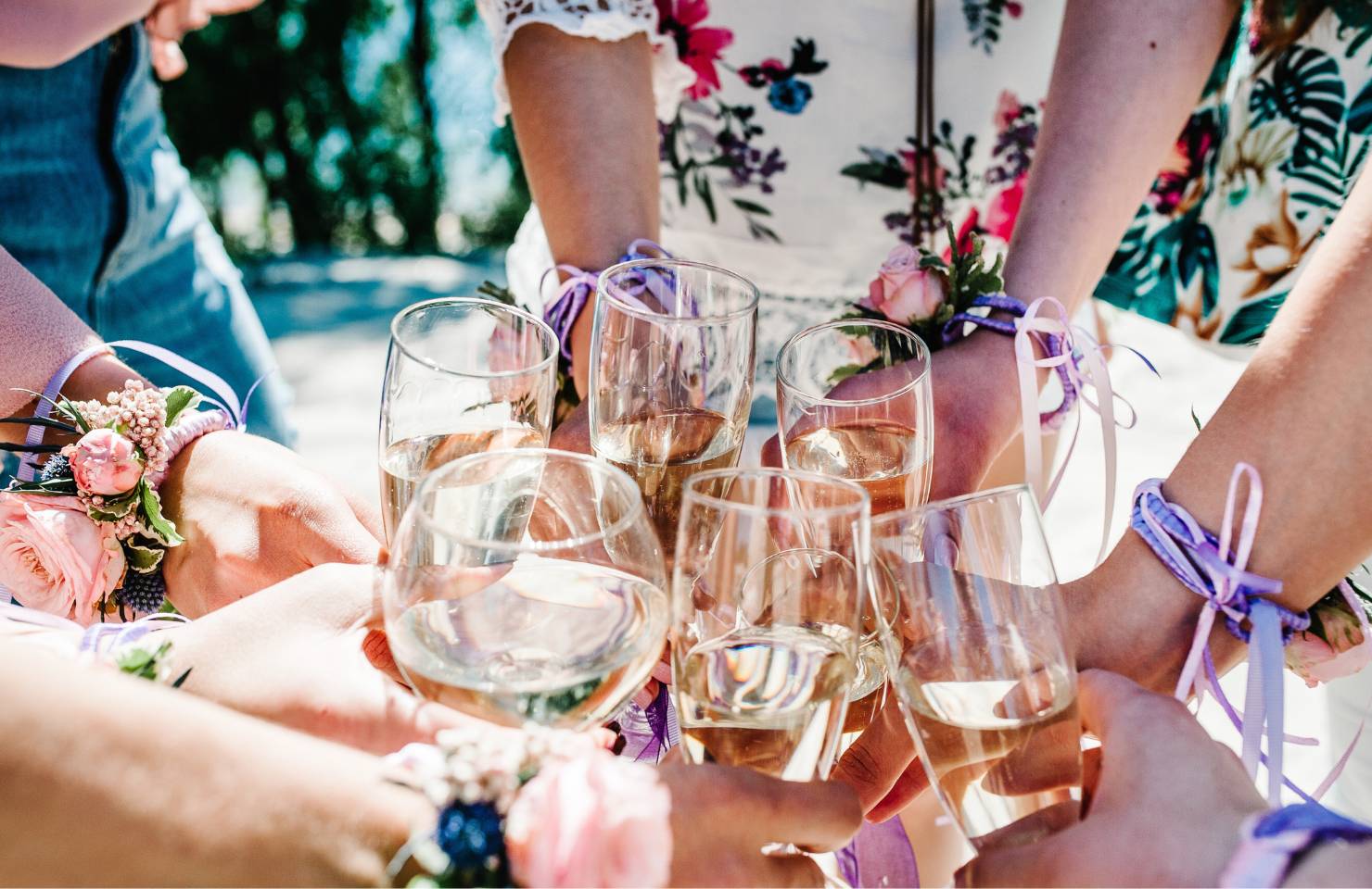 hen party with champagne