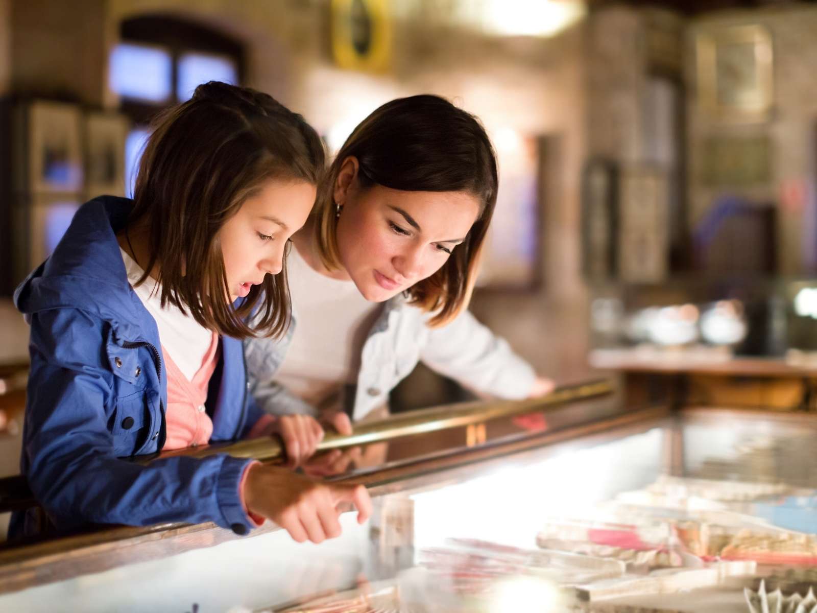 Mother and daughter in the london science museum