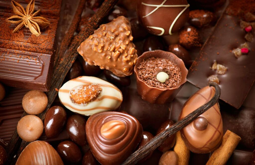 Pralinen aus Schokolade