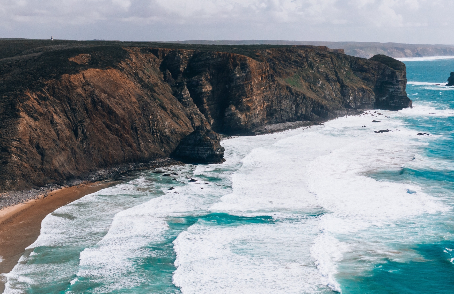 Coast on the Algarve in Portugal