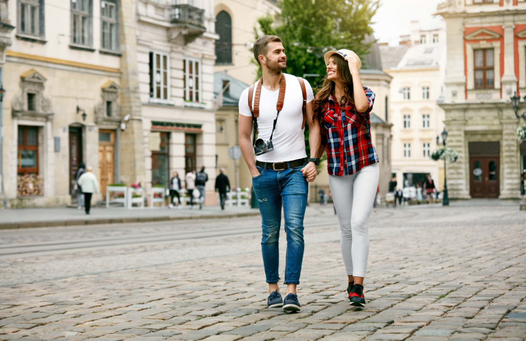 wandel date in de stad