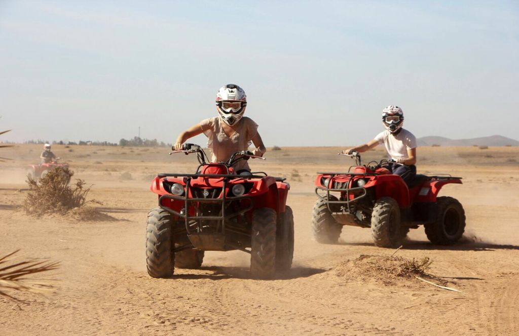 a man on a quadbike as part of an experience gift for men