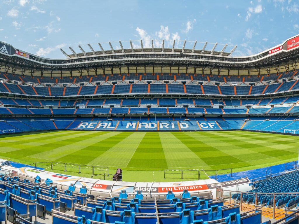 Santiago Bernabeu Stadium where real madrid football team play