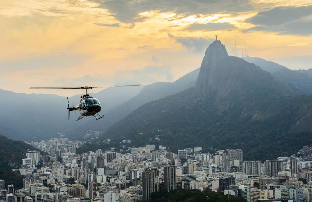 helicopter above rio