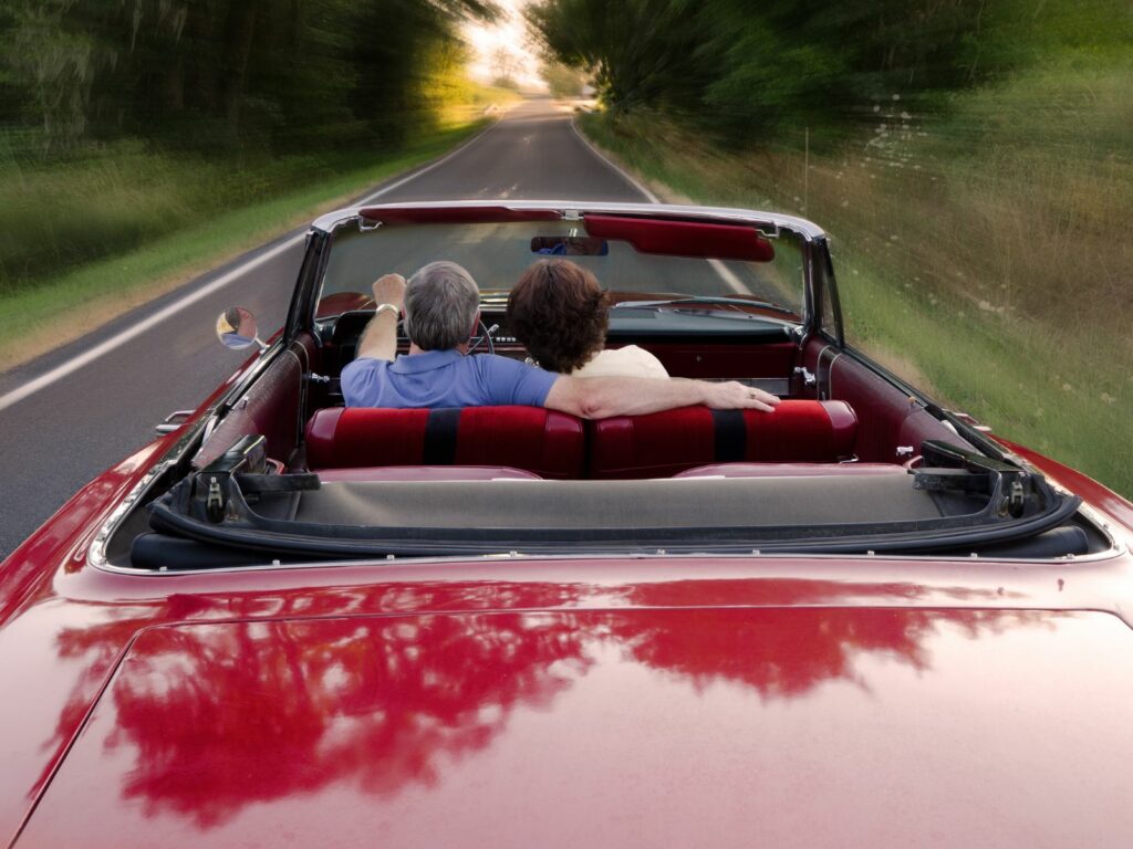 experiencia de regalo en coche de época para padres