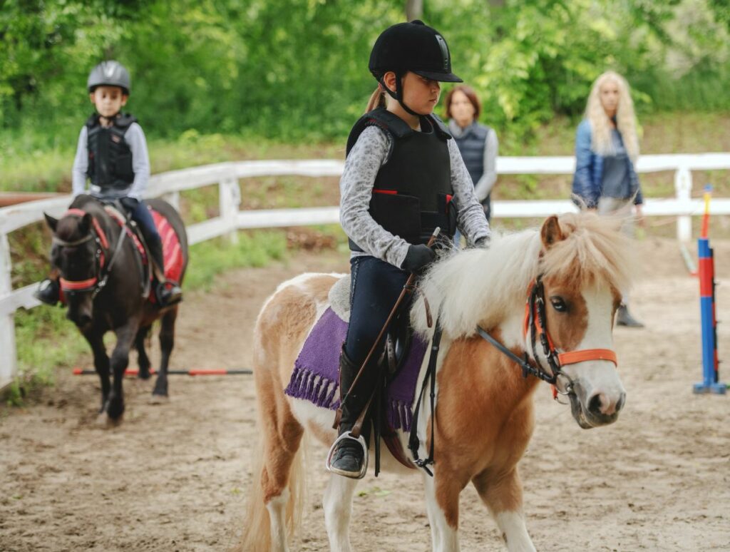 kids horse riding