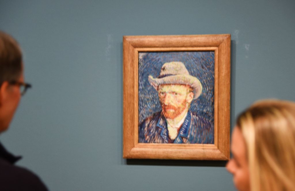 Van Gogh schilderij aan de muur van Het Van Gogh museum