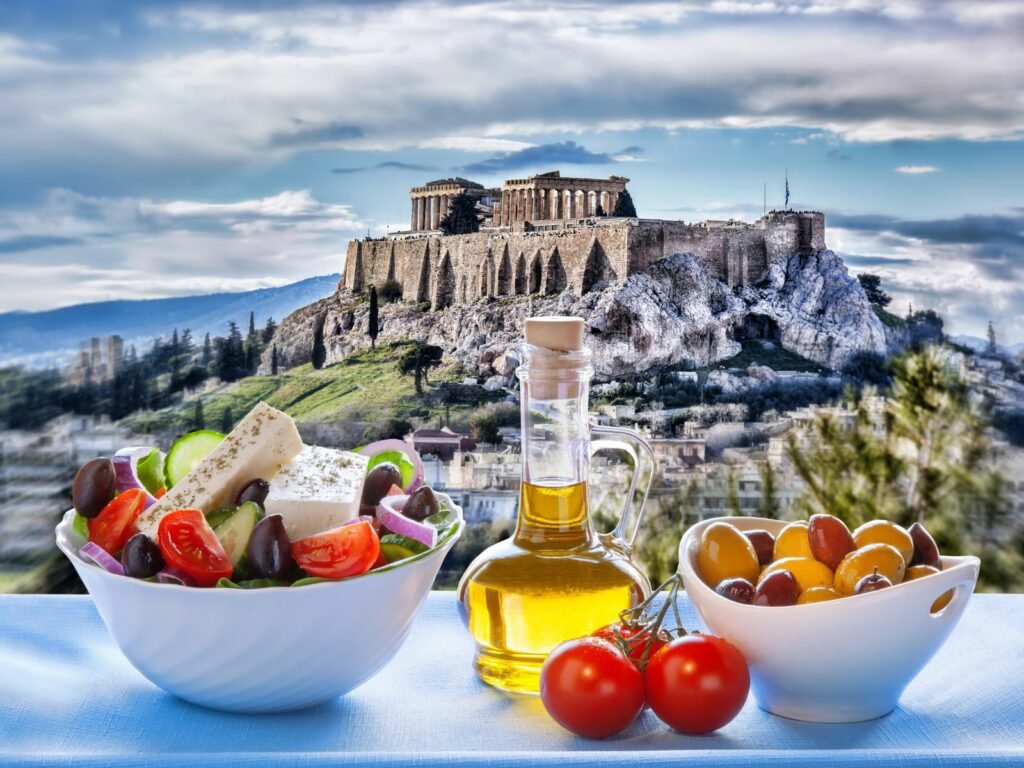 a greek feast with an acropolis view is one of the best food experiences