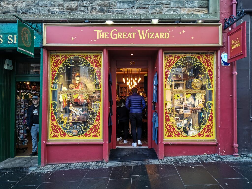 the harry potter shop in edinburgh as seen on the walking tour gift experience