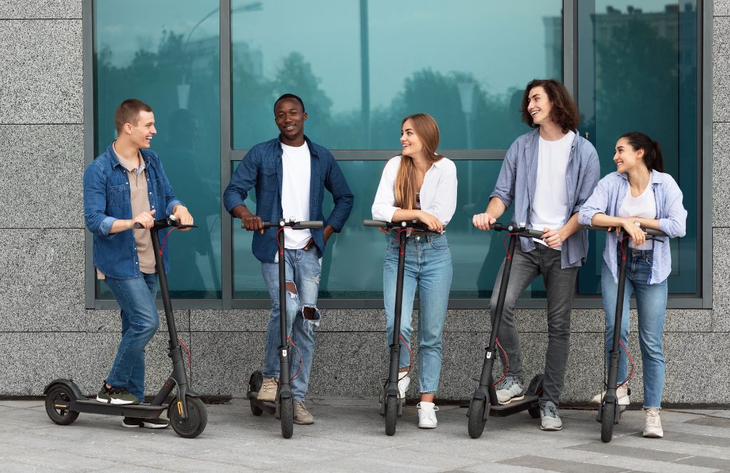 take your team on a corporate away day with e-scooters
