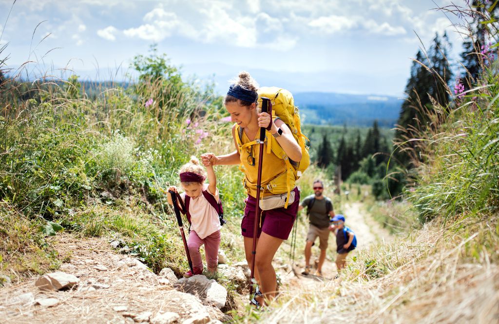 a mum enjoys a mothers day activity with her family