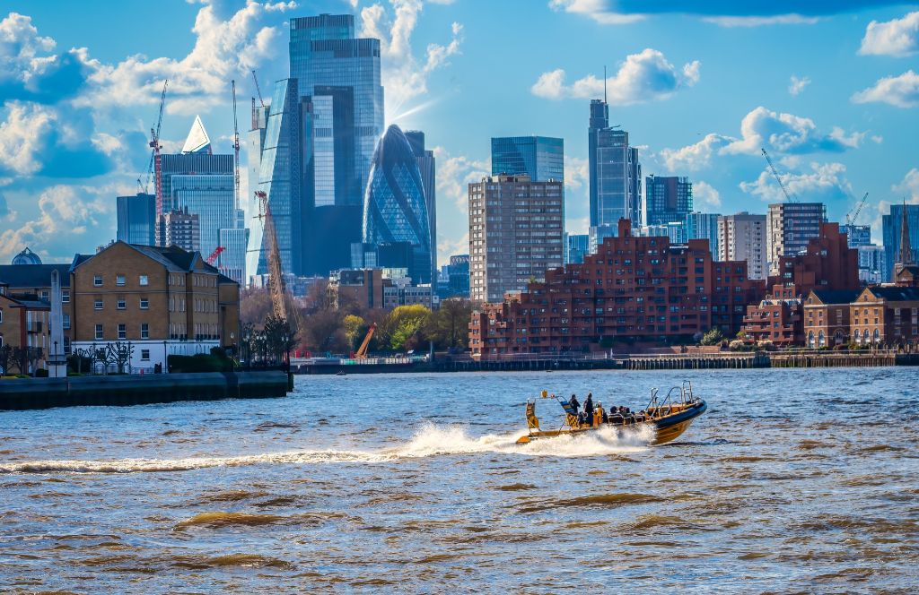 a speedboat on the thames is one of the best mothers day experiences