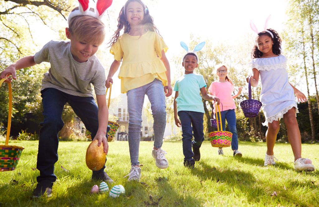 an easter egg hunt is one of the best easter activities for kids