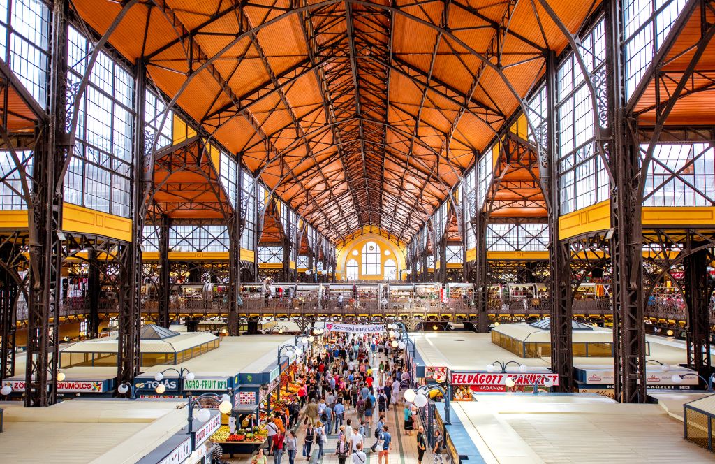 looking for things to do with friends in budapest - visit the great market hall